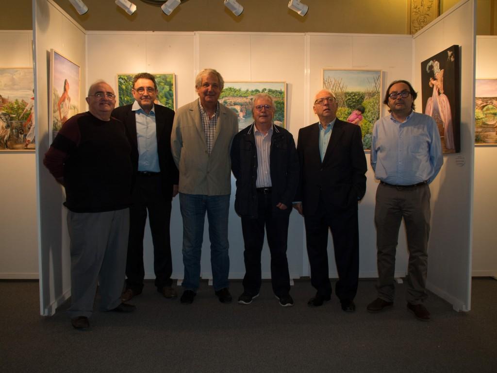 Ximo Tirado con Quino Serrano, Miguel Bataller, Pepe Llop, Enrique Domínguez y José Luis Serrano.