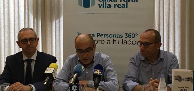 Caixa Rural Vila-real tanca el 2015 amb un increment del 16,5% del capital social i un benefici de 357.000 euros