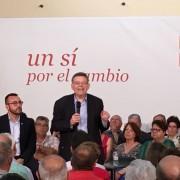 Ximo Puig visita als afiliats del PSPV a Vila-real en un acte electoral multitudinari