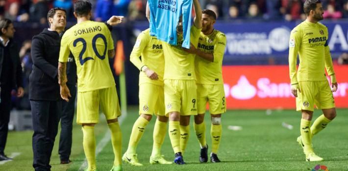 El Villarreal resol el partit davant Osasuna amb una victòria i dedicatòria a Asenjo (1-4)