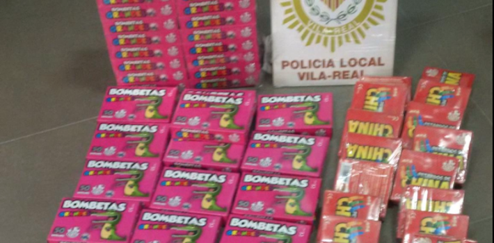 La Policia Local requisa 24 làsers i 4.600 unitats de material pirotècnic per a la venda sense llicència