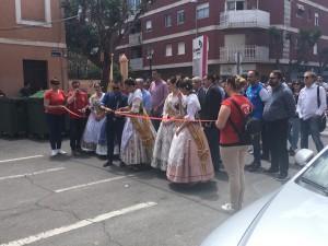 Inauguració 33a Fira Tapa Comissió Penyes, Alcalde Benlloch, corporació, reina i dames