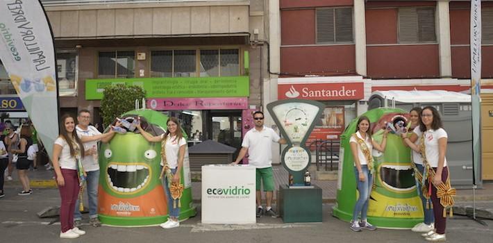 La campanya de reciclatge de vidre per a penyes fa la seua primera parada dins les festes de la Mare de Déu de Gràcia