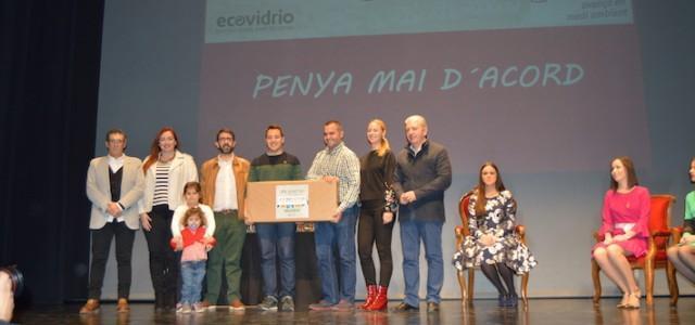 Les penyes de Vila-real van reciclar 1.242 quilos de vidre durant les Festes de la Mare de Déu de Gràcia 