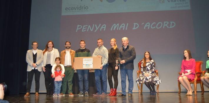 Les penyes de Vila-real van reciclar 1.242 quilos de vidre durant les Festes de la Mare de Déu de Gràcia 