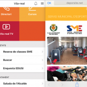 L’aplicació mòbil municipal incorpora un botó per a reservar les activitats del Servei Municipal d’Esports