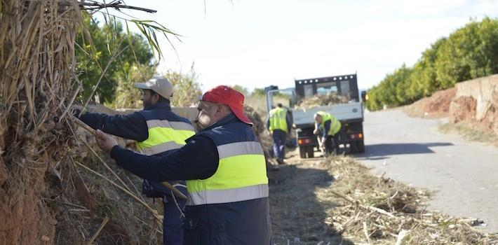 Dues brigades especials desbrossen i netejen solars, cunetes i barrancs dins del pla Vila-real+neta