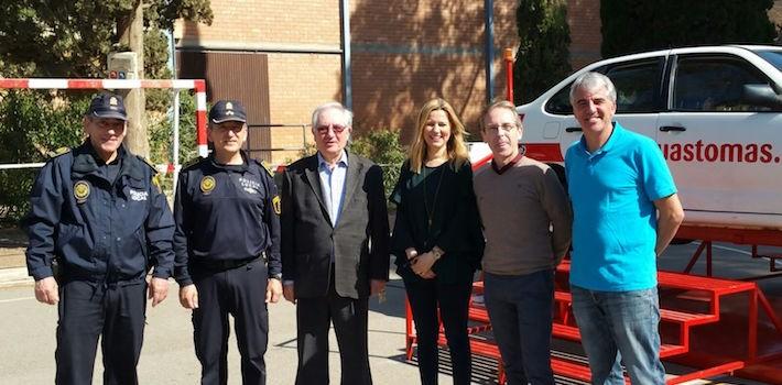 La Policia Local instal·la a Flors un simulador de bolcada dins del projecte d’Educació Viària