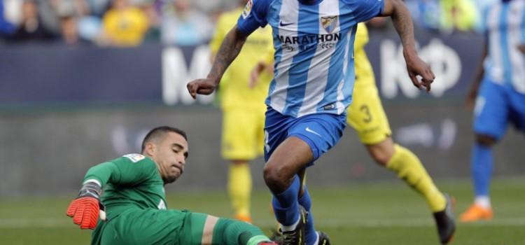 El cuer Màlaga frena en sec al Villarreal en La Rosaleda amb un gol de Chory de penal (1-0)