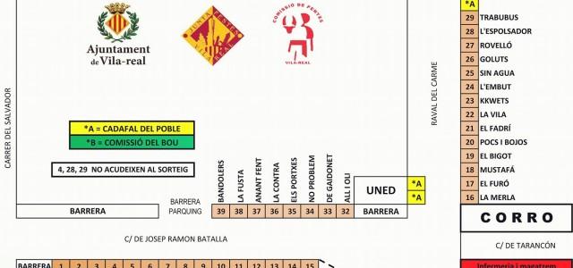 La Comissió de Penyes publica la distribució de cadafals per a les festes de Sant Pasqual