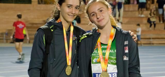 Ariana Gómez i Claudia Artero, del Club Atletisme Vila-real, subcampiones d’Espanya