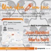Joan Baldoví i Marta Sorlí visiten Vila-real per a animar a la ciutadania a ‘mullar-se’