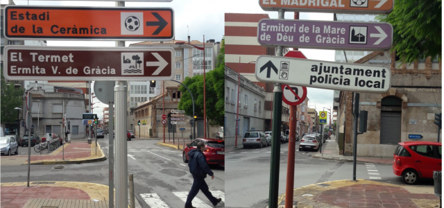 Villarreal CF i Territori renoven i unifiquen una trentena de senyals verticals que milloren imatge i trànsit