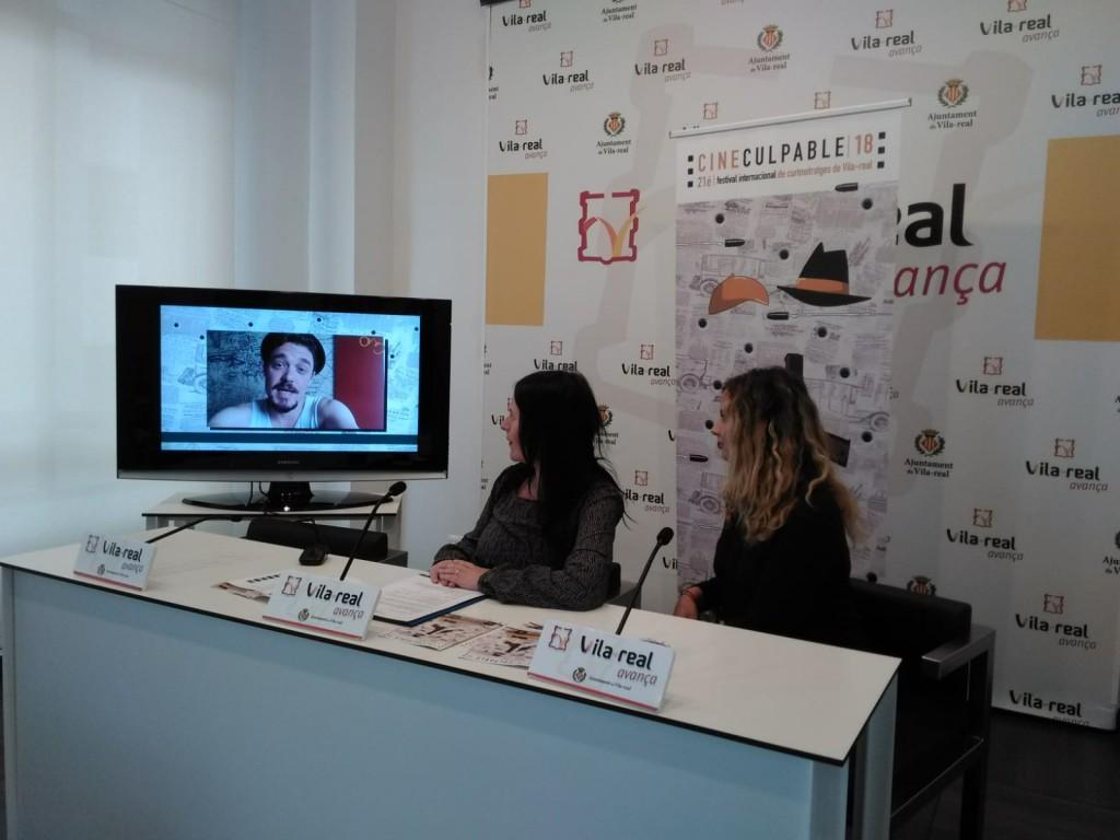 Sonia de la Vega y Gemma Gil, durante el anuncio del Culpable 2018, este miércoles en Vila-real