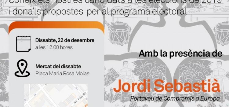 L’eurodiputat Jordi Sebastià tanca la campanya ‘Mulla’t amb un acte a la plaça de María Rosa Molas