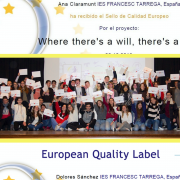 Alumnat dels departaments de Tecnologia i Francés del Francesc Tàrrega rep els segells de qualitat eTwinning