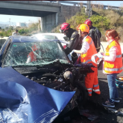 Imatge accident N-340 Vila-real · 6 febrer