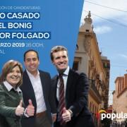 Pablo Casado estarà a Vila-real aquest divendres per a presentar les candidatures del PP a les eleccions