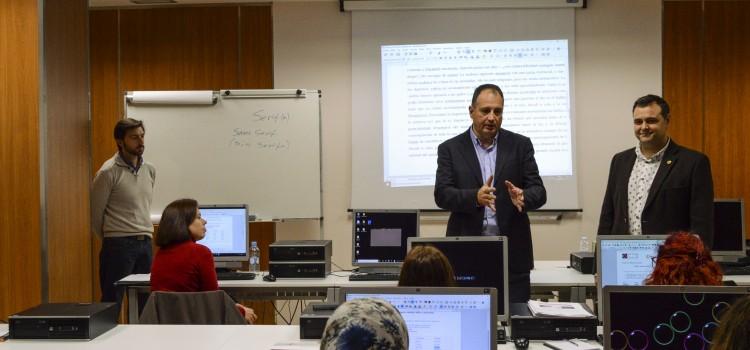 Ochando visita el Viver d’Empreses on es desenvolupa el curs d’Ofimàtica d’ARA-Formació 