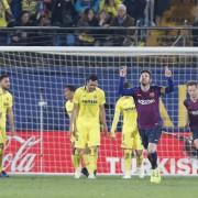 Leo Messi i Leo Suárez desbaraten la remuntada del Villarreal davant el líder Barcelona en La Ceràmica (4-4)