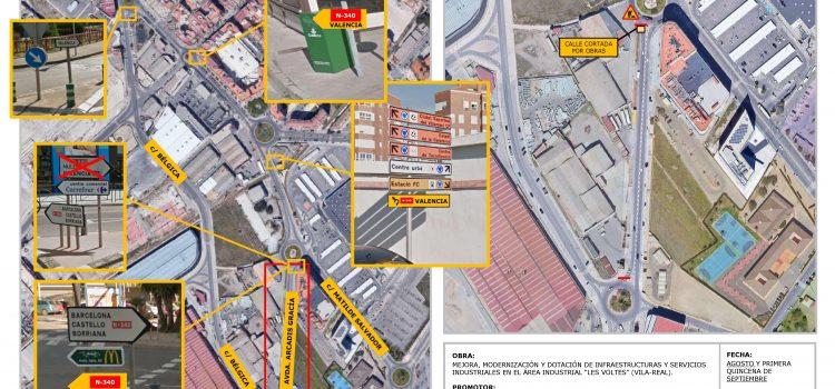 Les obres del polígon Les Voltes arranquen i tallen al trànsit l’avinguda d’Arcadi Garcia en sentit València