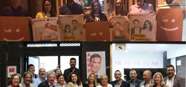 Arranca la campanya electoral a Vila-real amb la penjada simbòlica de cartells 