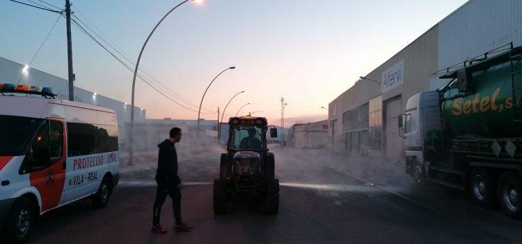 El sector agrícola desinfecta 31 quilòmetres de vies i carrers en el seu primer cap de setmana de voluntariat