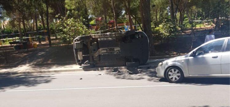 Ferit un policia local de Vila-real que ha sofrit un accident amb el cotxe patrulla al camí l’Emita