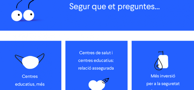 Una nova web de la Generalitat inclou els protocols establerts per la tornada a l’escola