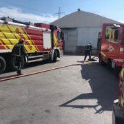 Incendi industrial en una empresa de transports de Vila-real