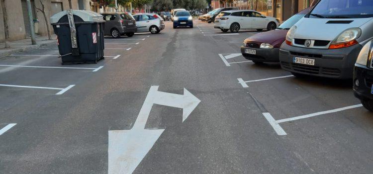 El carrer Penyagolosa amplia places d’aparcament fins a 90 en modalitat d’espiga i passarà a tindre un sol carril