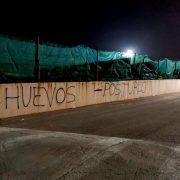 La Ciutat Esportiva del Villarreal matina amb pintades després de la derrota a Mestalla