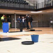 Responsables de Conselleria visiten el CTE per a realitzar una valoració de la coberta del pavelló