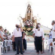 La celebració de la Mare de Déu del Carme va tindre lloc ahir al patí del col·legi  Carmelites