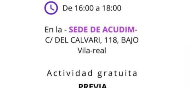 Acudim organitza un taller de gènere, igualtat i discapacitat