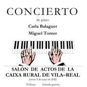 La vesprada d’aquest dijous els veïns de Vila-real podran gaudir d’un concert de piano