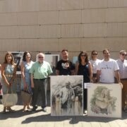 Una obra de l’estàtua de Polo de Bernabé guanya el Concurs de Pintura Ràpida de Fundació Caixa Rural Vila-real