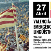 Vila-real acull la xarrada ‘Valencià: emergència lingüística’ el proper dijous 27 d’abril