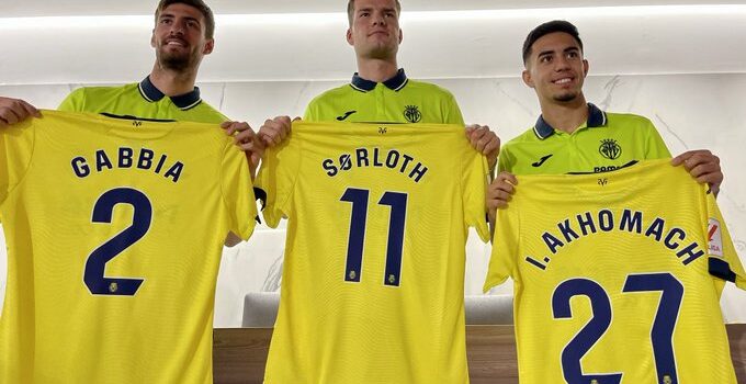 El Villareal presenta a Alexander Sorloth, Matteo Gabbia i Ilias Akomach com ‘groguets’