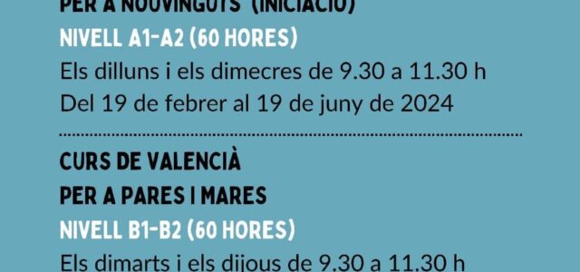 Vila-real ofereix cursos gratuïts de valencià fins a juny