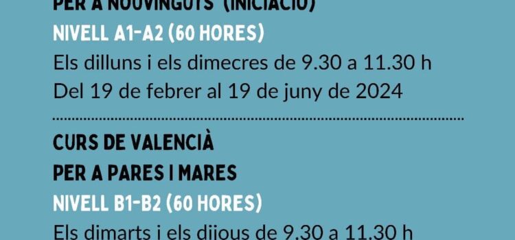 Vila-real ofereix cursos gratuïts de valencià fins a juny