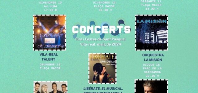 El concert de Francisco i un tribut a ‘El Titi’ completen el cartell musical de les festes de Sant Pasqual de Vila-real