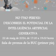 Vila-real programa un taller pràctic d’intel·ligència artificial a la BUC el dia 22