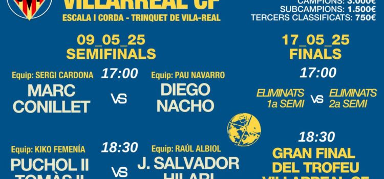 El Trofeu Villarreal CF ompli el trinquet amb les estreles de l’escala i corda