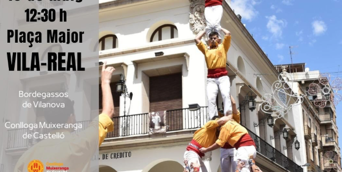 Les muixerangues prenen la plaça Major de Vila-real per Sant Pasqual
