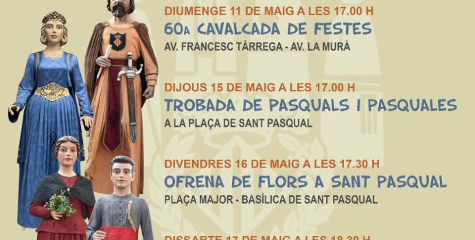 Els gegants ompliran de tradició i festa els carrers de Vila-real per Sant Pasqual