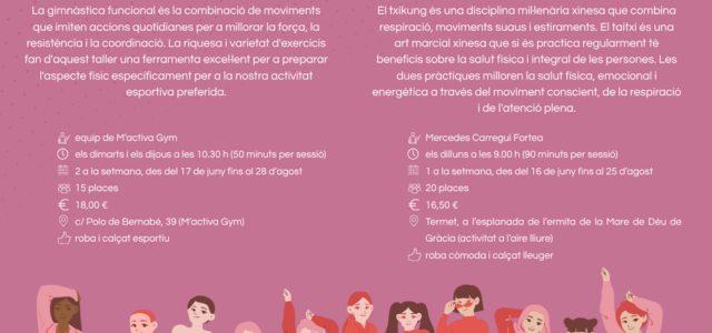 La Casa de la Dona ix a la fresca amb dues activitats per a l’estiu