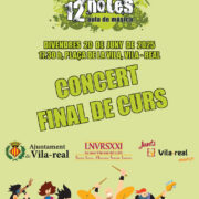 La música omplirà la plaça de la Vila amb el concert de fi de curs de 12 Notes