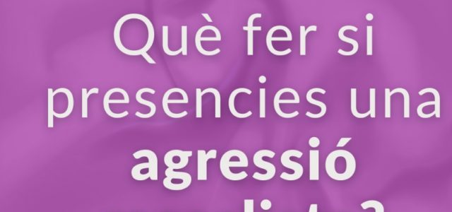 Vila-real recorda com actuar davant una agressió masclista