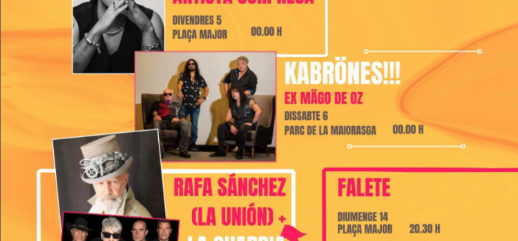 Anunciat el cartell oficial de concerts per a les Festes de la Mare de Déu de Gràcia 2025